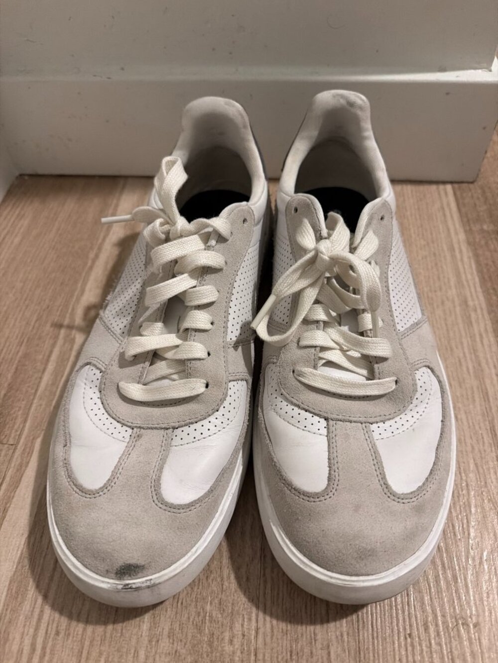 Project Cloud Mens White Gray Retro Court Sneakers GAT Style